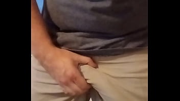 Big HARD cock tease through pants/tight underwear