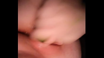 Tight pussy uses a small cucumber