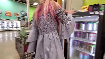 Hope Penetration - Naughty Public Flashing - Grocery Store