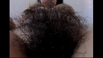 Extremely hairy cunt of one of my stepmother'_s friends, amateur