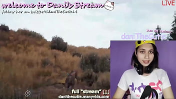 streamer tgirl DaniTheCutie gets tipped by a viewer to show her boobs and fuck herself live during her stream