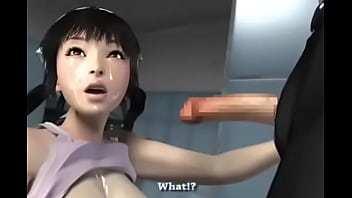 Girl with big tits is fucked in public bathroom (Umemaro)